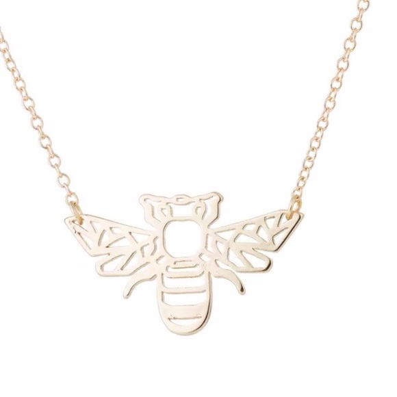 🔴 5/$20 Gold bee necklace NEW in package - Picture 3 of 3